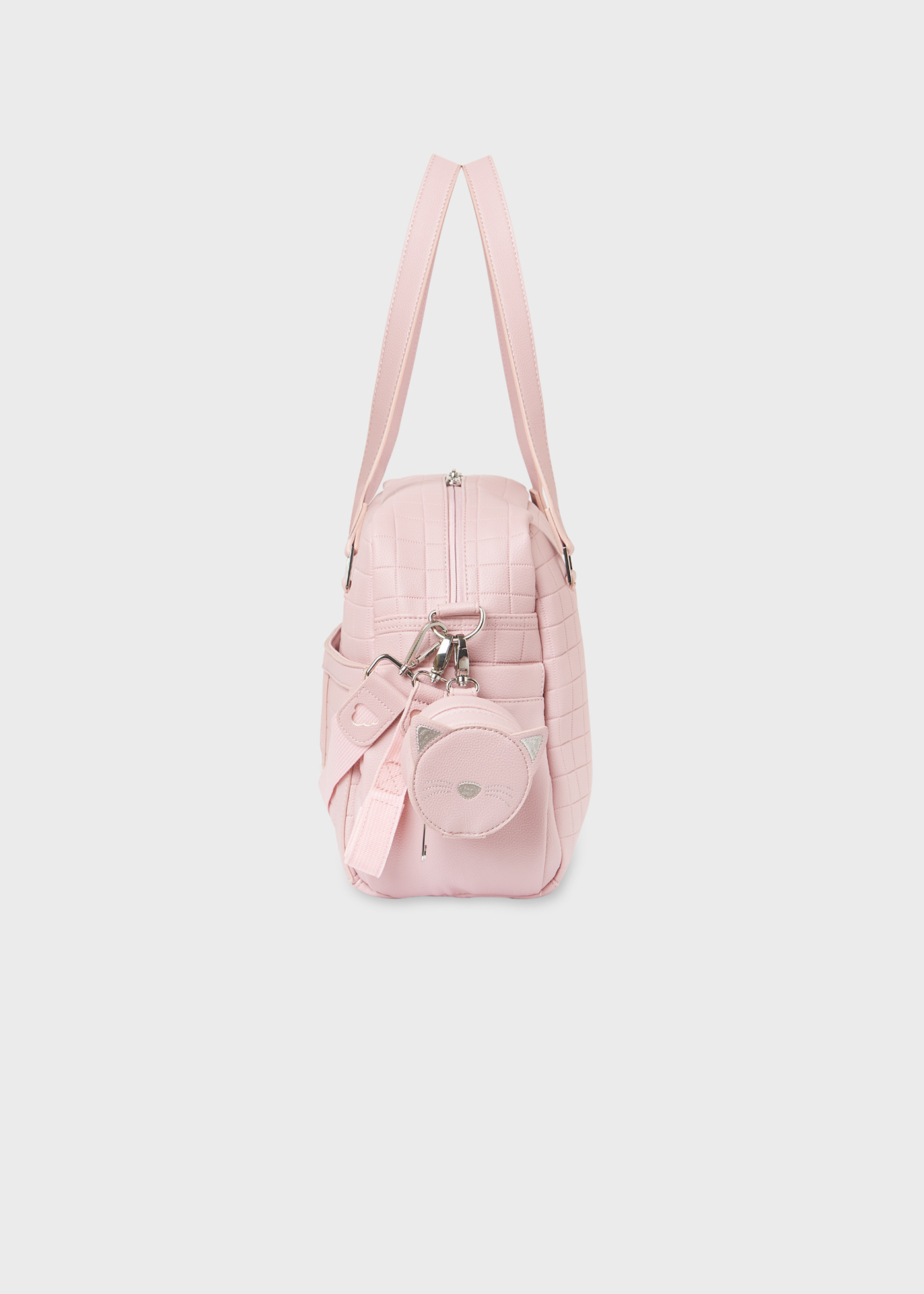 Bolsa acolchoada e porta-chupeta para bebê