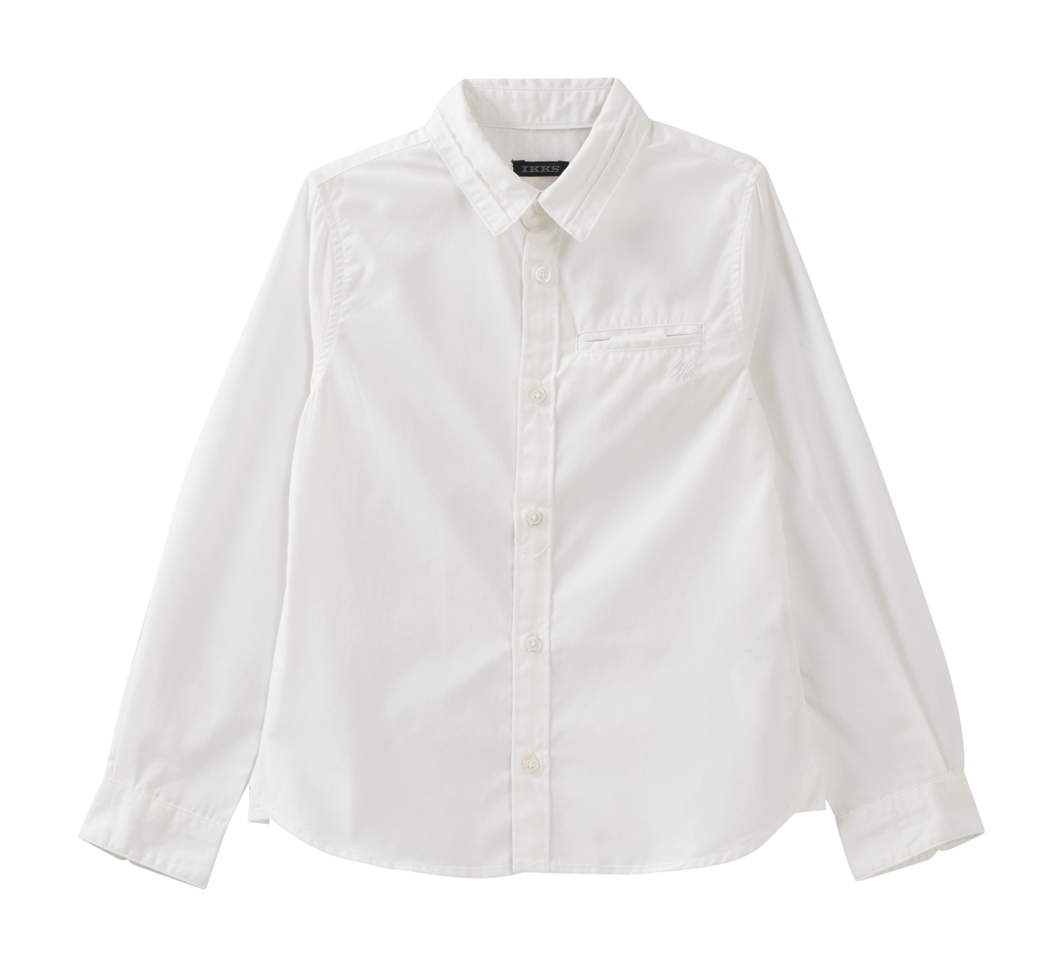 Chemise manches longues en coton mélangé | Blanc