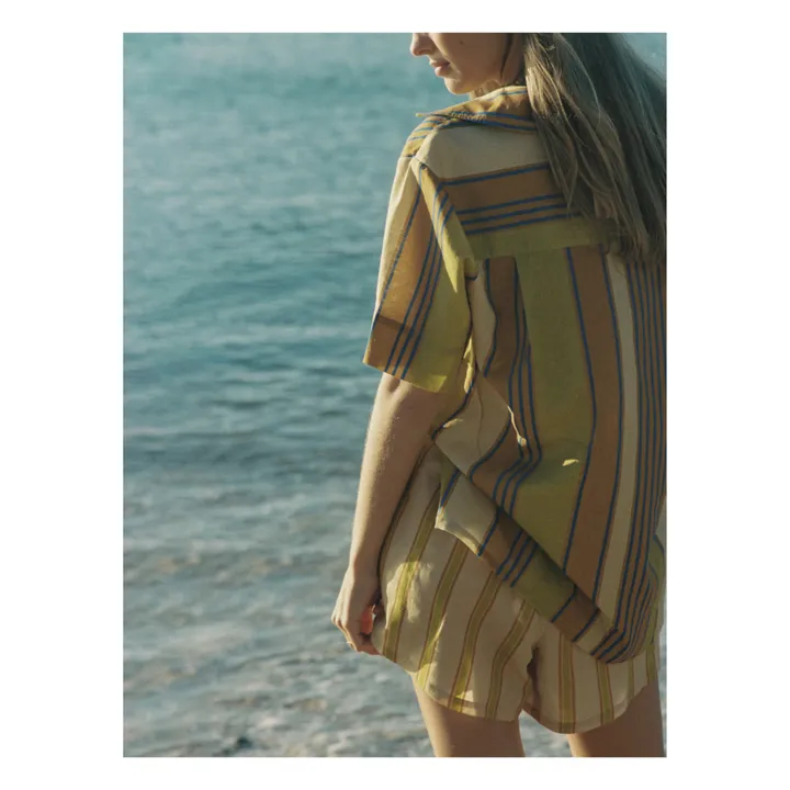 Soleil Soleil Chemise Darcy Rayures Lin | Marron