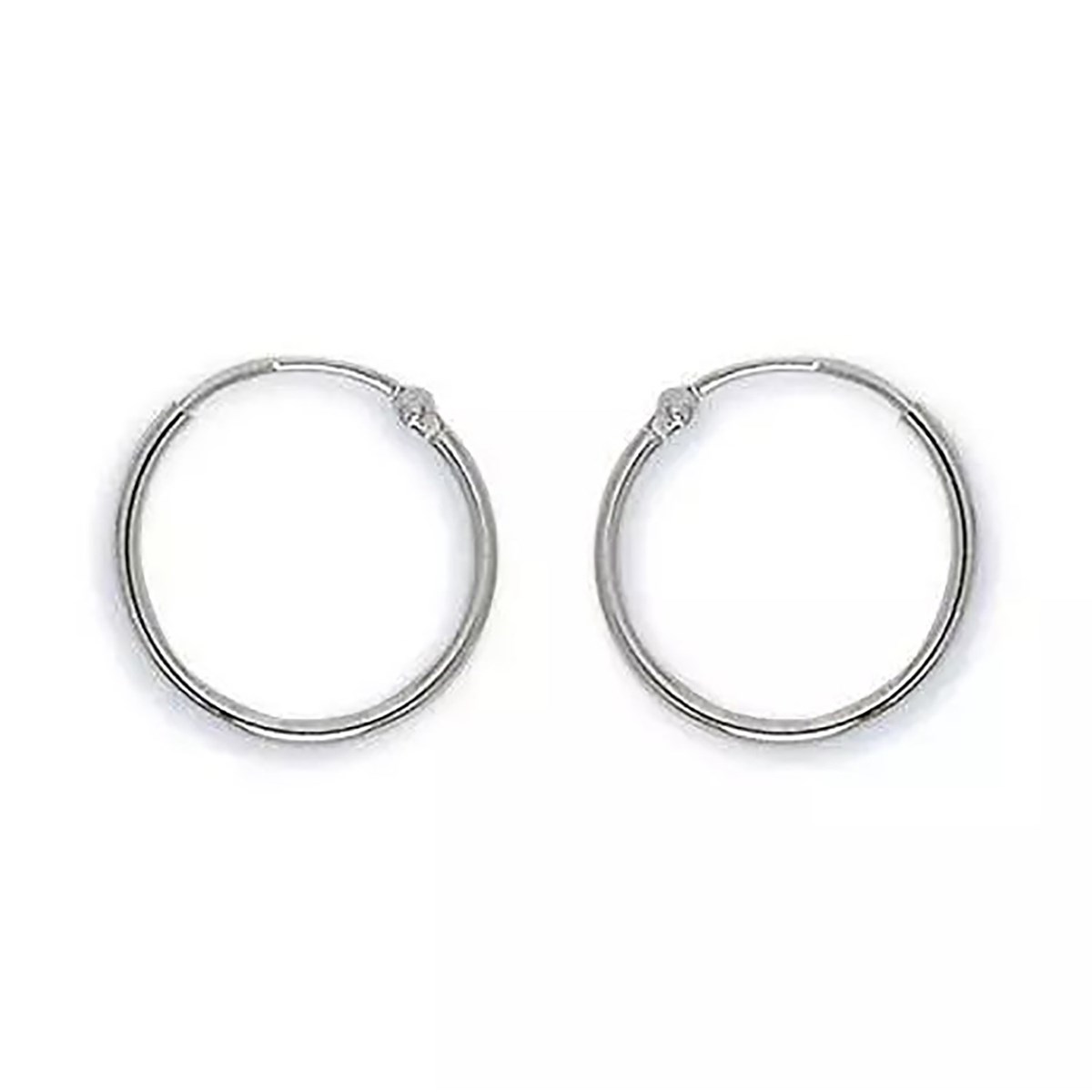 Créoles Brillaxis or blanc 9 carats 14 mm
