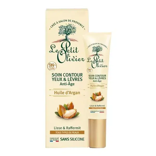 Le Petit Olivier - Cuidado Antienvelhecimento para Contorno dos Olhos e Lábios - Óleo de Argan 15ml