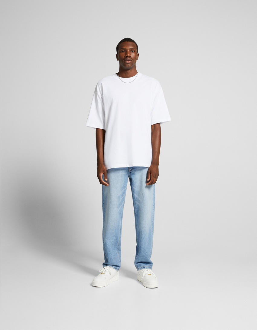 jeans de corte reto dos anos 90