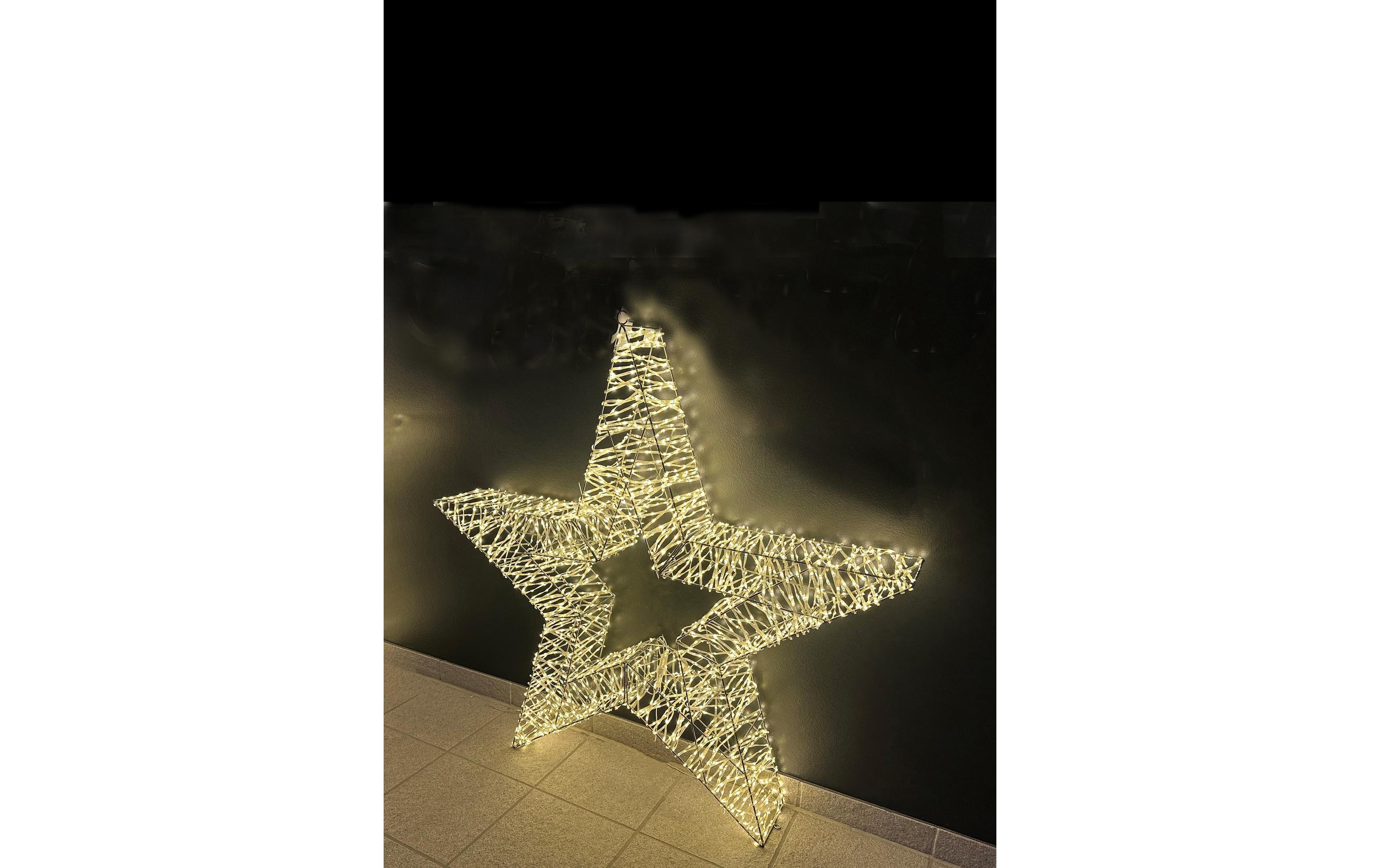 LED-Figur Stern, 1500 LEDs, 11 x 90 cm, Silber<br>LED Dekoration