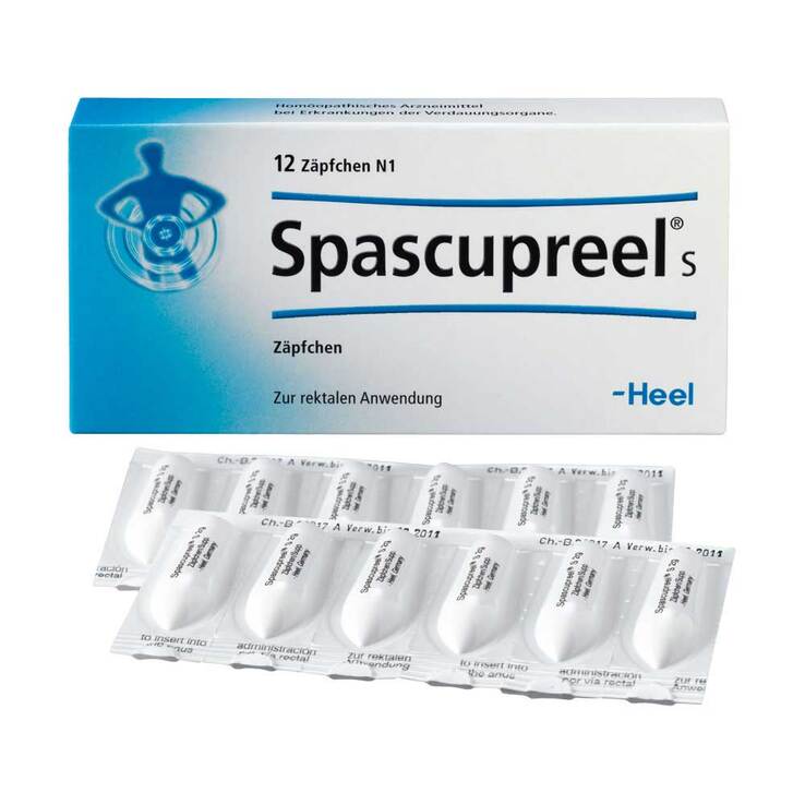 Spascupreel S Suppositorien, 12 St