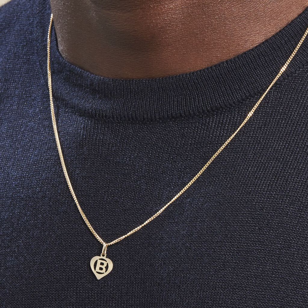 Pendentif Eudocie Coeur Lettre Or Jaune