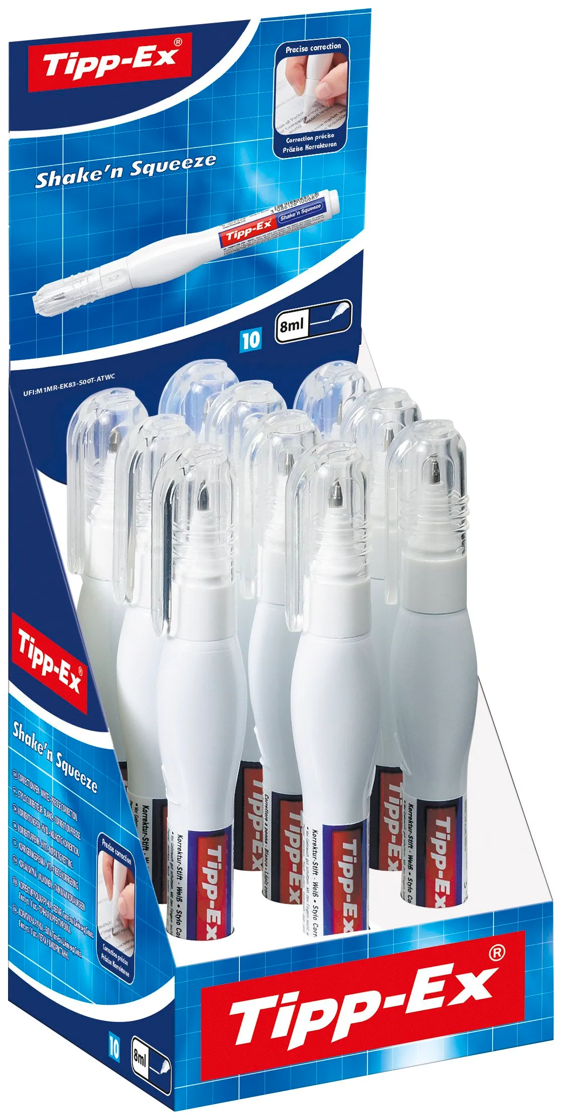 Tipp-Ex® Shake'n Squeeze 8 ml korrektionspen - (10 stk.)