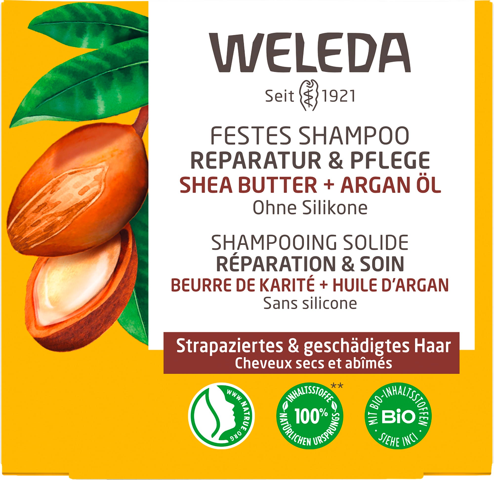 Weleda  Festes Shampoo Reparatur & Pflege, 50 g