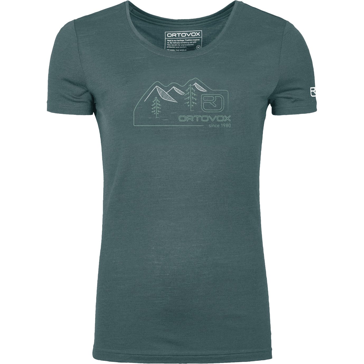 ORTOVOX 150 Cool Vintage Badge T-Shirt Damen dark arctic grey