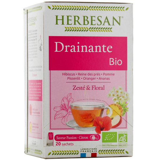 Herbesan infusion bio Drainante - Tisane pour le drainage de l'eau