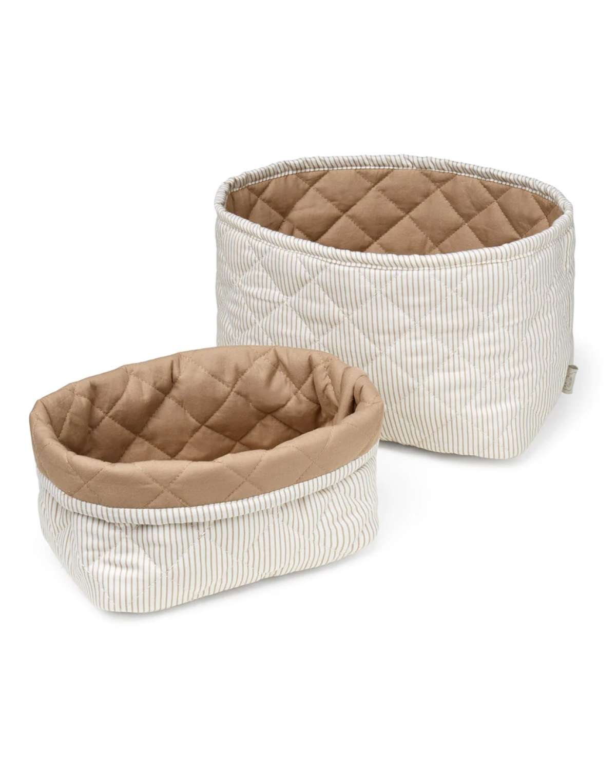 Oppbevaringskurv 2pk – Quilted – Økologisk