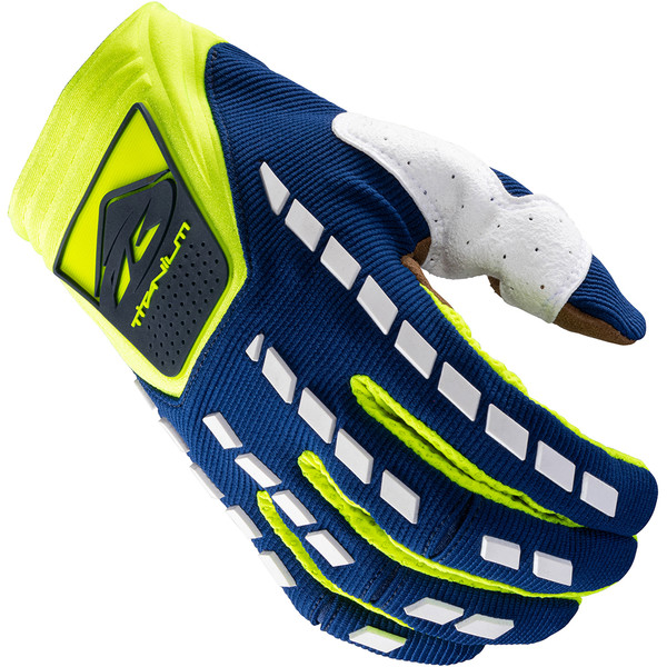 Kenny - Gants Titanium - 2021 Navy / Jaune fluo / Blanc
