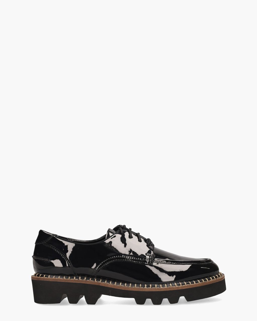 Di Lauro Vilene Zwart Dames Veterschoenen