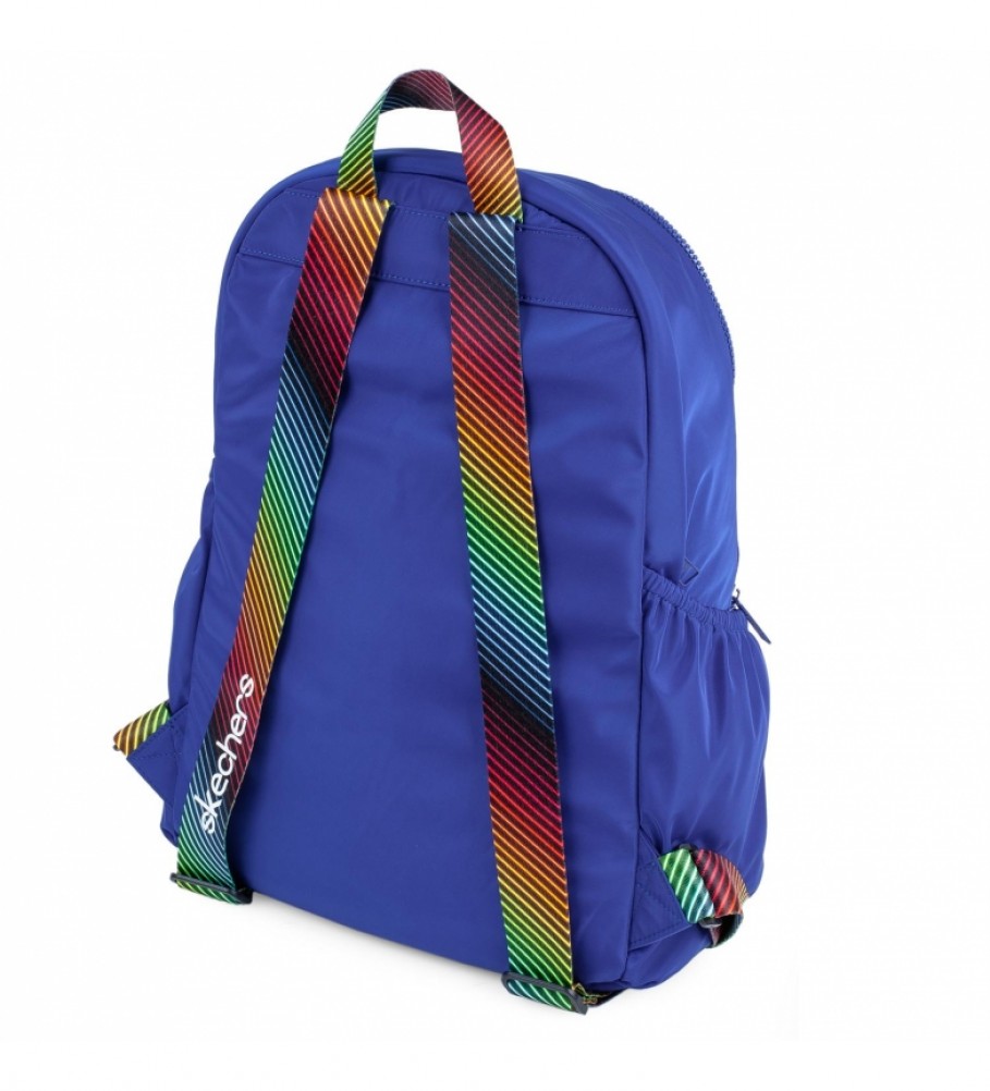 Mochila Skechers com bolso interno para tablet iPad S894 Azul - 30x46x15cm -