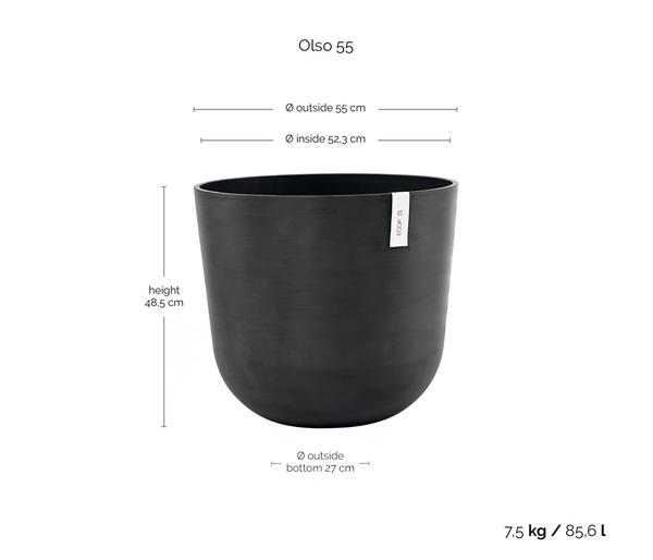 Ecopots Kunststoff-Topf Oslo, rund