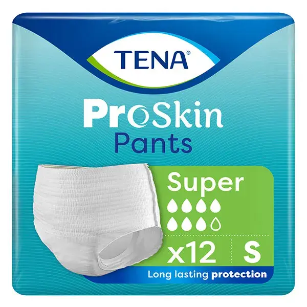 TENA Proskin Pants Sous-Vêtement Absorbant Super Taille S 12 unités