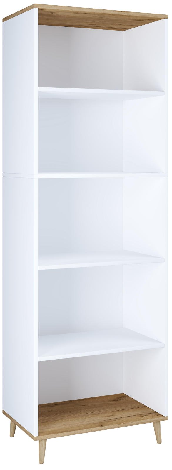 Regal LANDOS - weiß-Honig Eiche - 60 cm