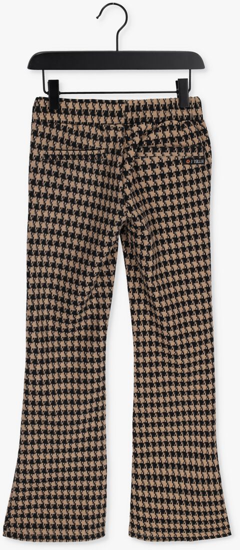 RELLIX camel rellix flared broek fancy flare pants pied de poule