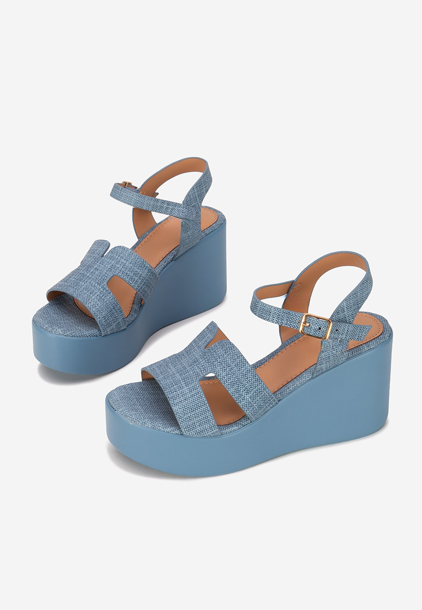Sandales à plateforme denim Raselia