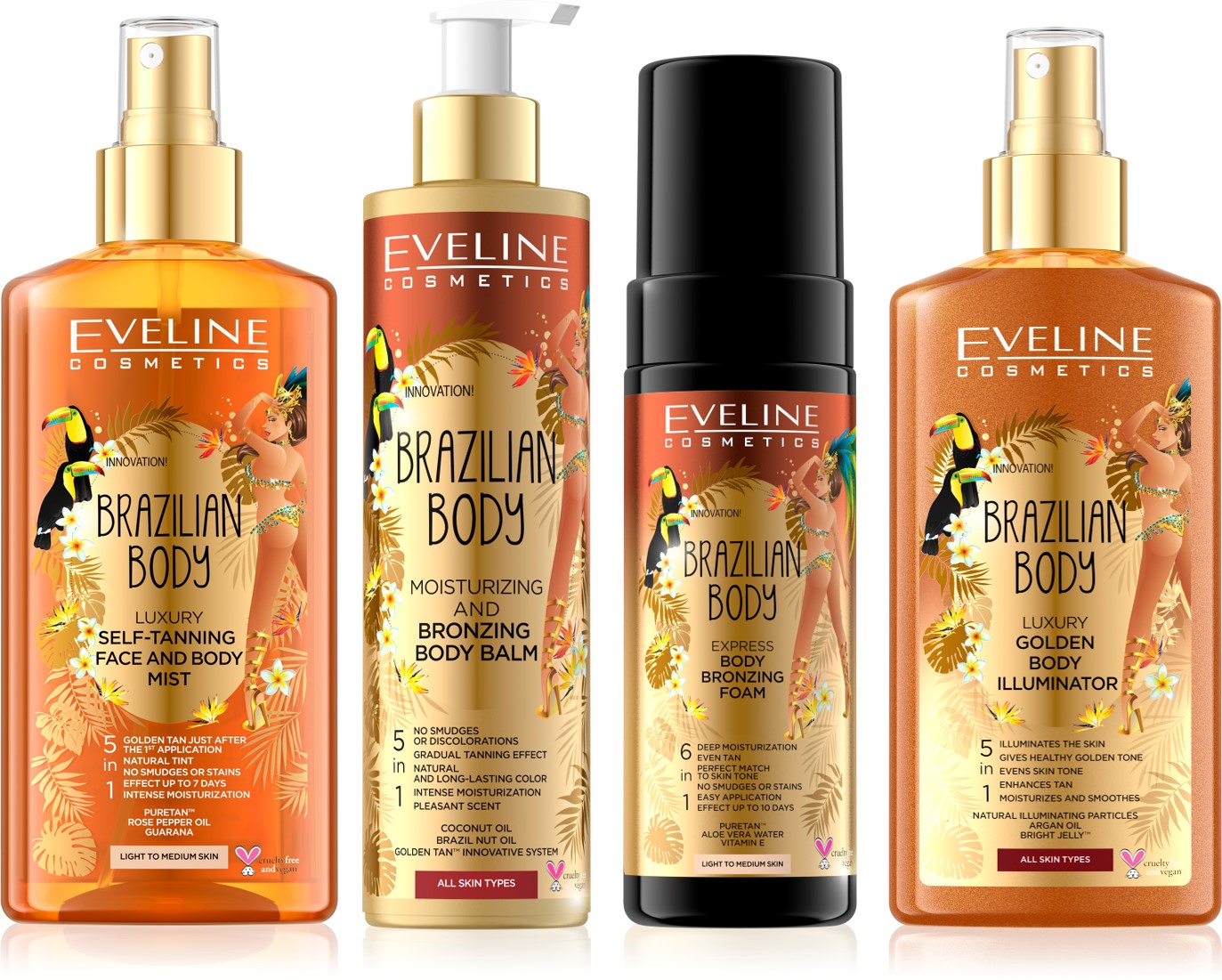 AUTO BRONZEADOR EVELINE ROSTO E CORPO 150 ML