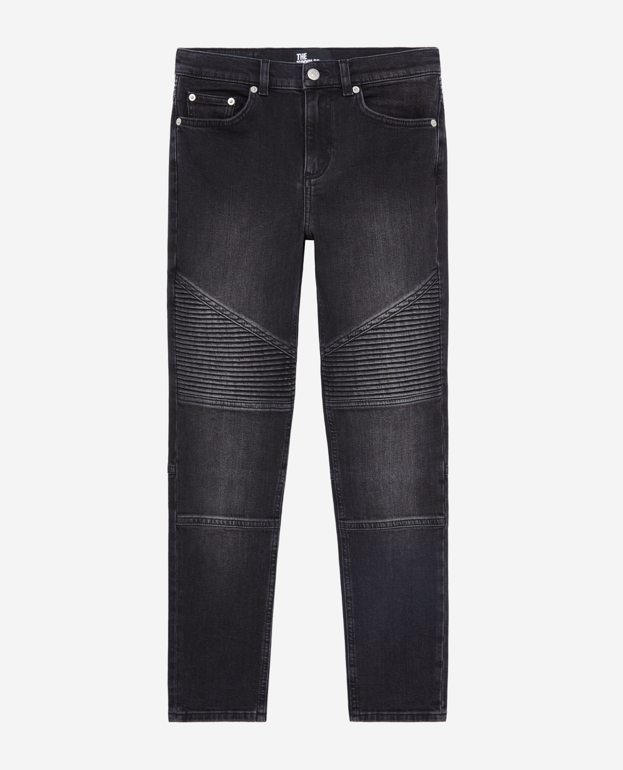 Jean biker slim noir