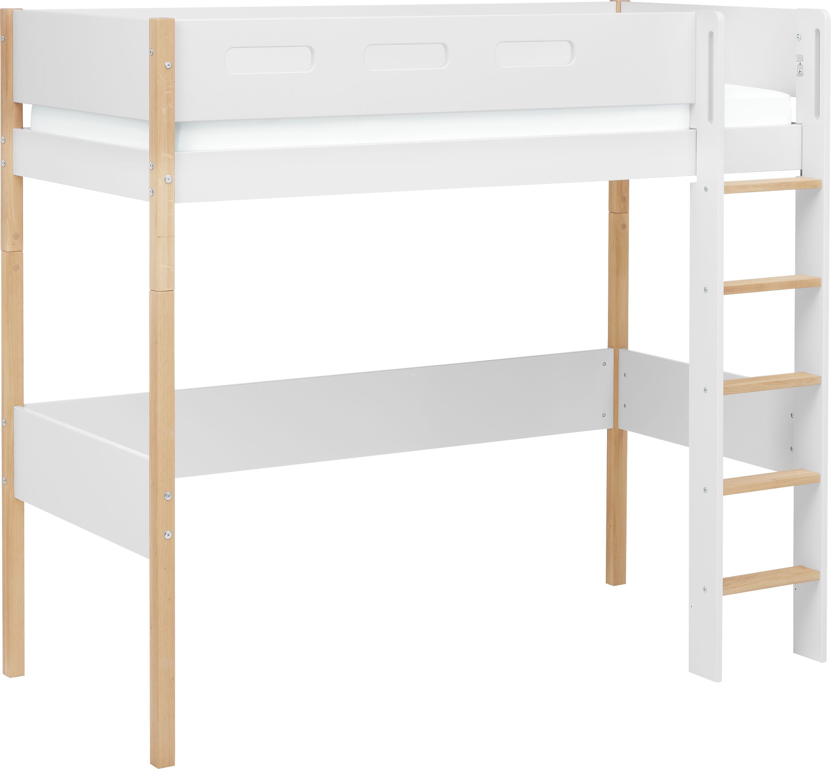 Flexa NOR Hochbett - Weiss / B: 109.0 cm x T: 210.0 cm x H: 185.0 cm