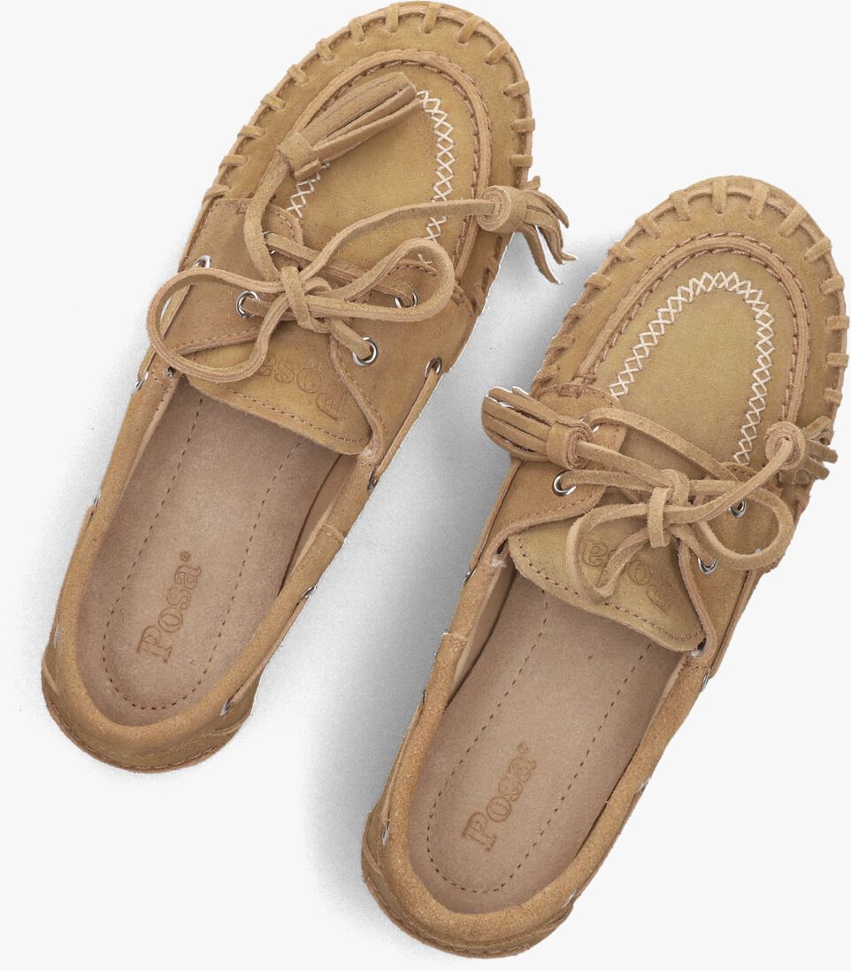 camel posa mocassins boat loafer fringe