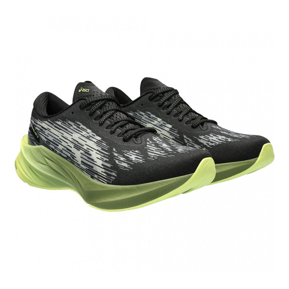 Asics NOVABLAST 3 - Chaussures running Homme black/dried leaf green