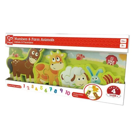 Hape Puzzle Zahlen & Farmtiere