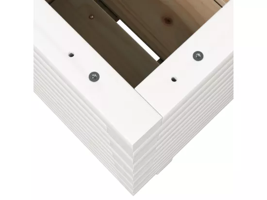 Jardinière bac lit surélevé bois blanche 40 x 40 x 49.5 cm 02_0037567