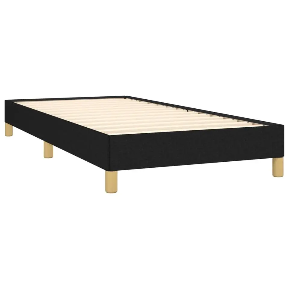 vidaXL - Bed frame met lattenbodem zonder matras Zwart - Stof - 90x200 cm