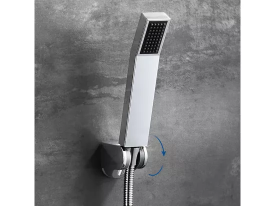 Mitigeur de Baignoire Robinet de Douche en Cascade avec Pommeau de douche Economie d'eau Laiton Chrome pour Salle de bain