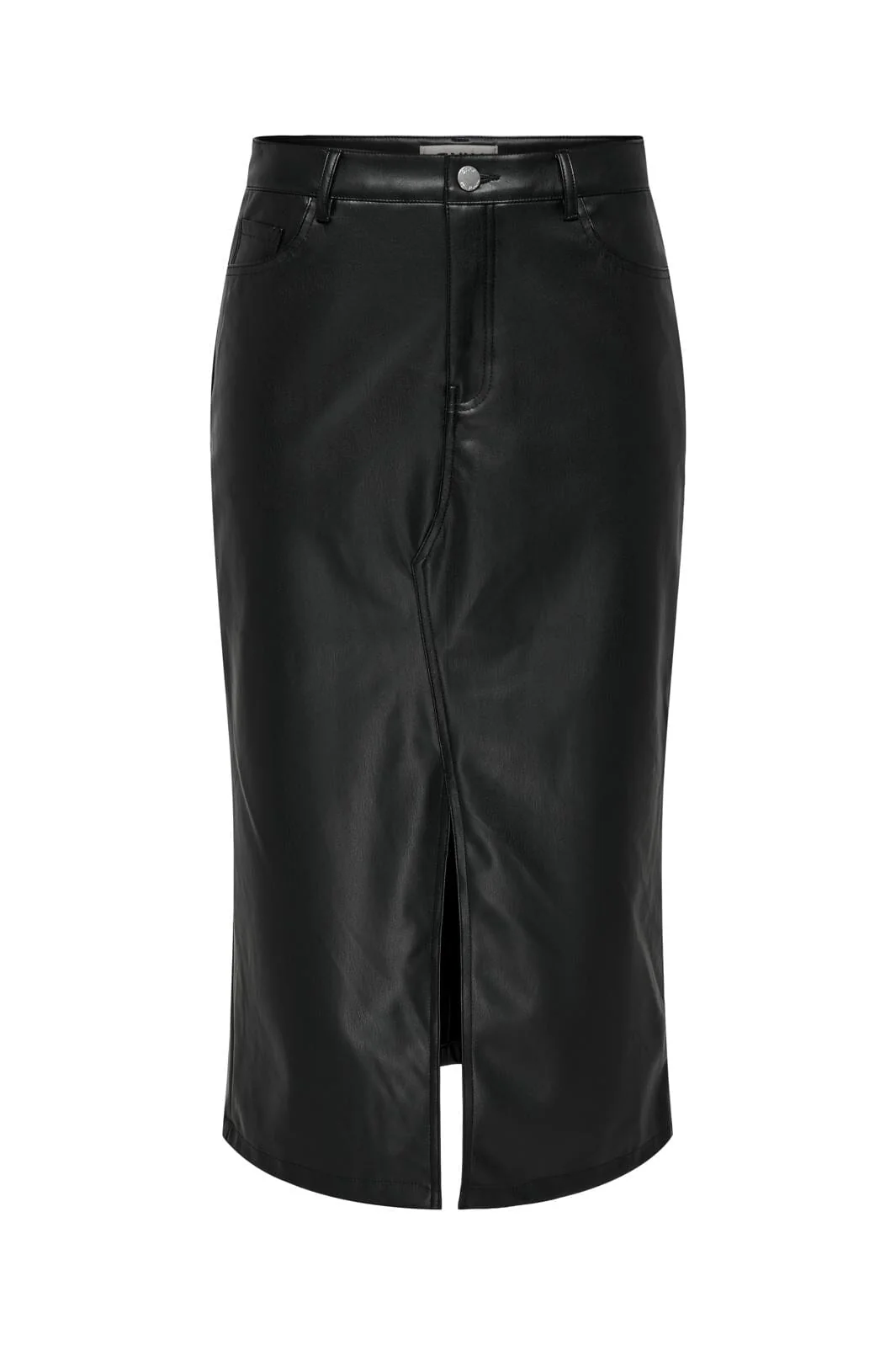 Only Onlkiri Lo Slit Faux Lea Skirt Cc 4512619 black