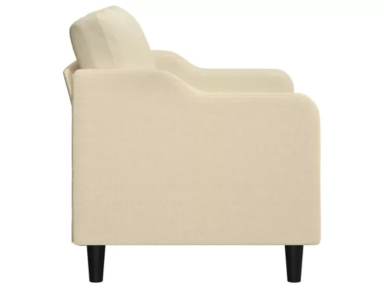 Canapé à 2 places Crème 140 cm Tissu