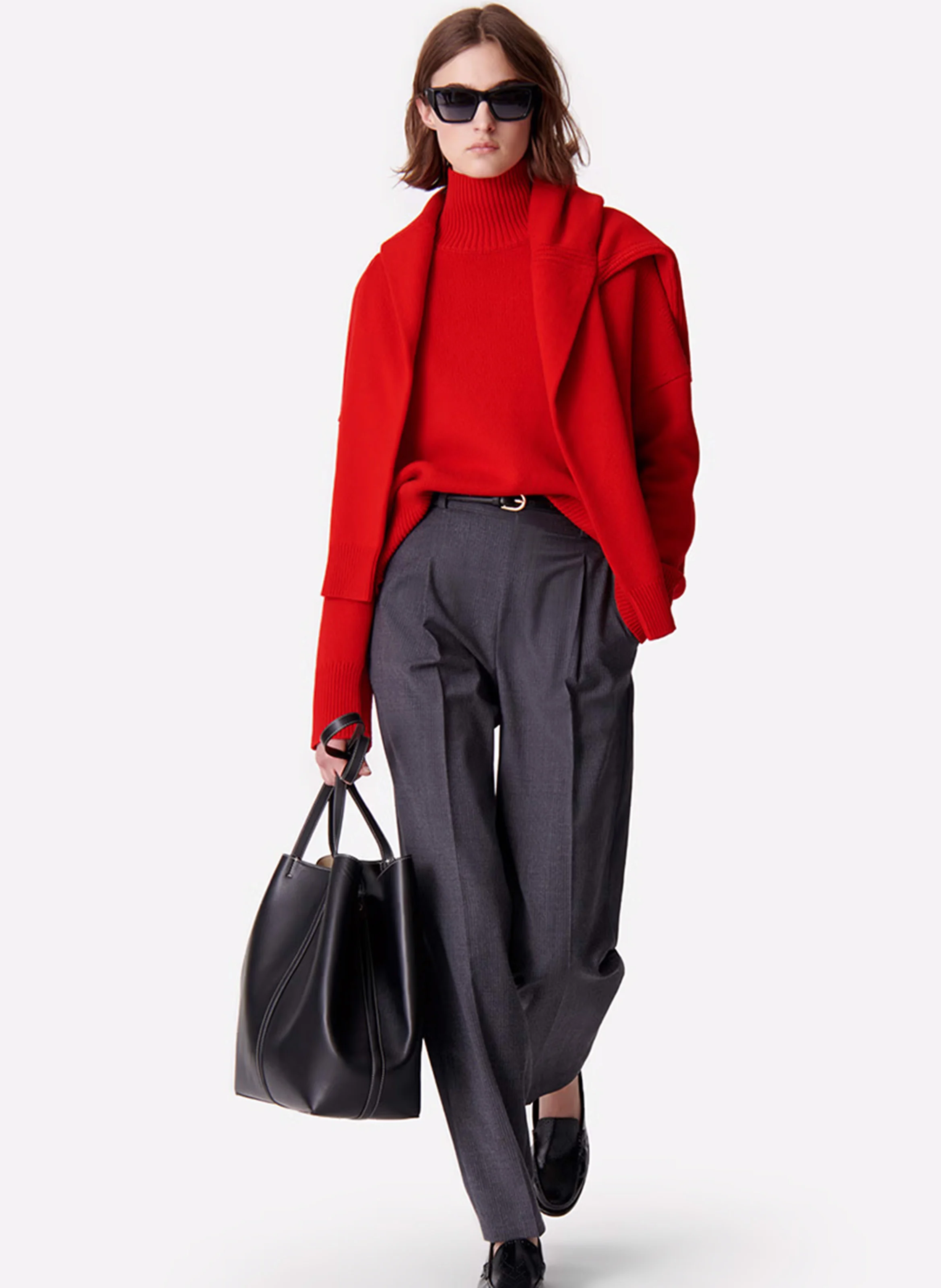 DUDE - Pantalon à pinces en coton | Gris