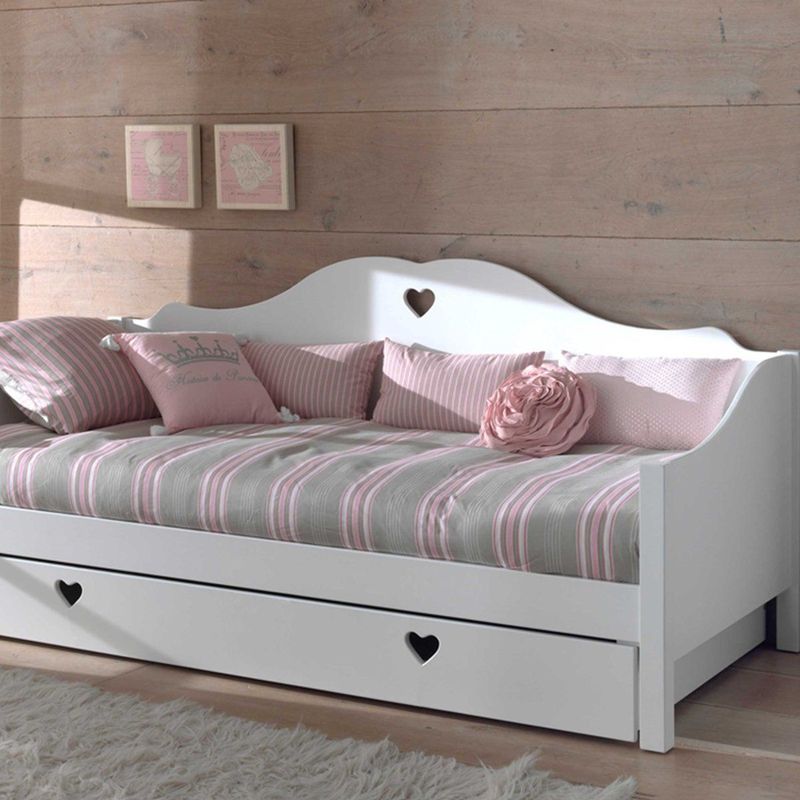 Vipack - Bedbank Amori - Wit - 90 x 200 cm - Met Slaaplade