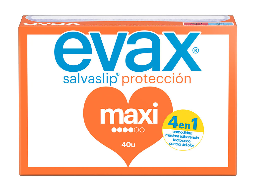 PENSOS DIÁRIOS SALVASLIP MAXI EVAX 40 UN