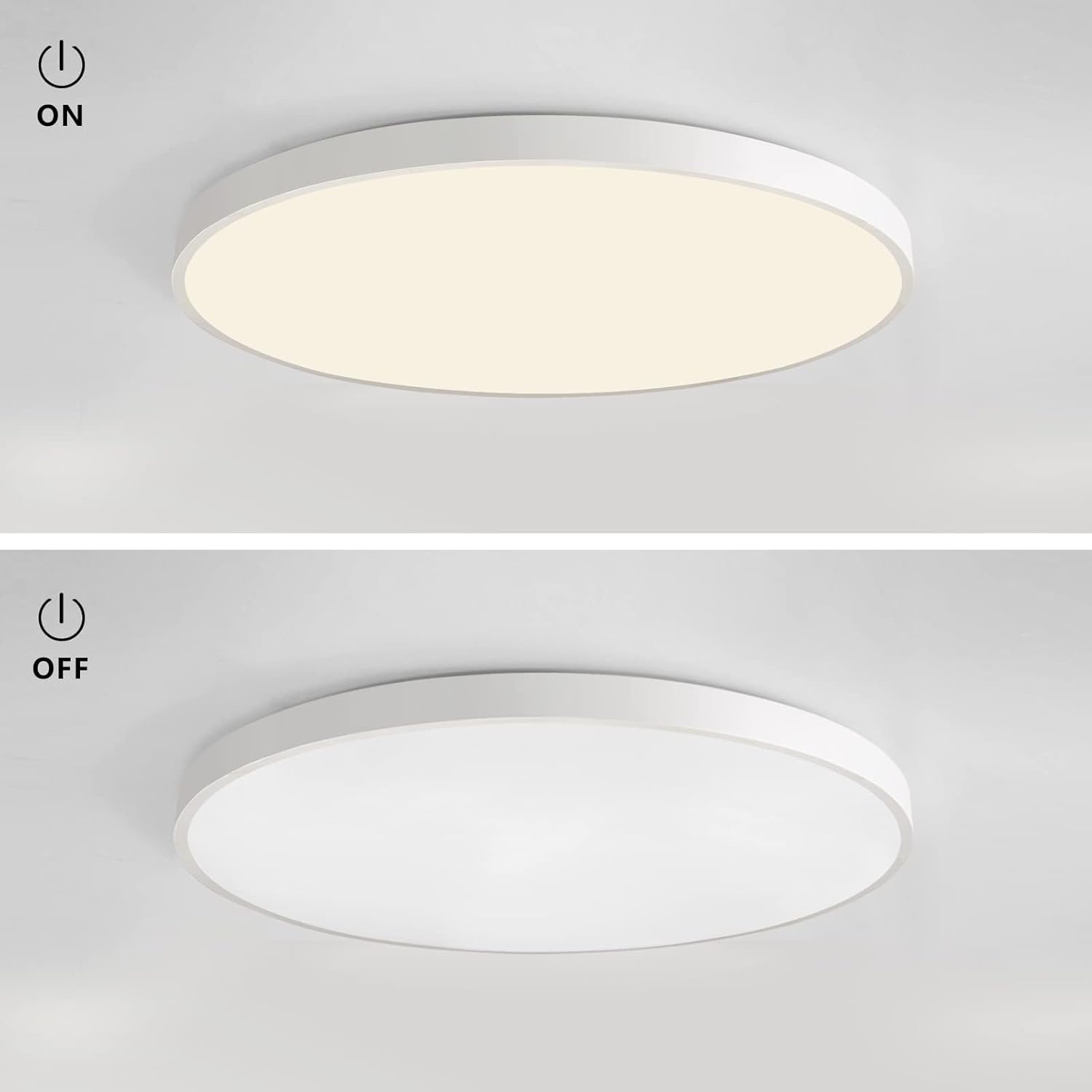 JDONG Led Deckenleuchte Dimmbar 90W Rund Flach Deckenlampe mit Fernbedienung 3000K-6000K Wohnzimmerlampe Modern ultradünn Leuchte für Wohnzimmer, Schlafzimmer Esszimmer Büro Ø78*5CM