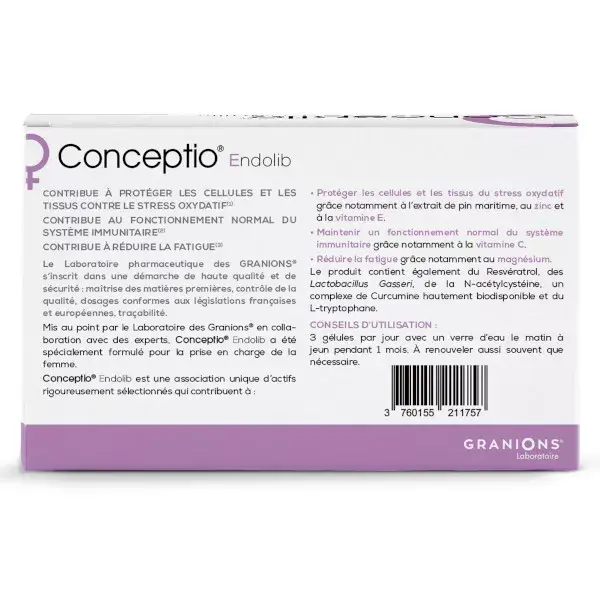 Granions Conceptio Endolib 90 cápsulas