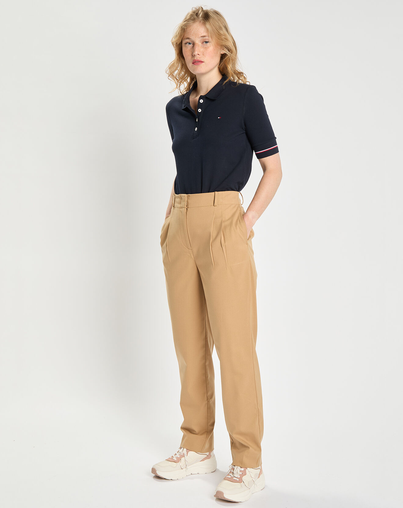 Tommy Hilfiger Polo Regular Global Stripe bleu marine