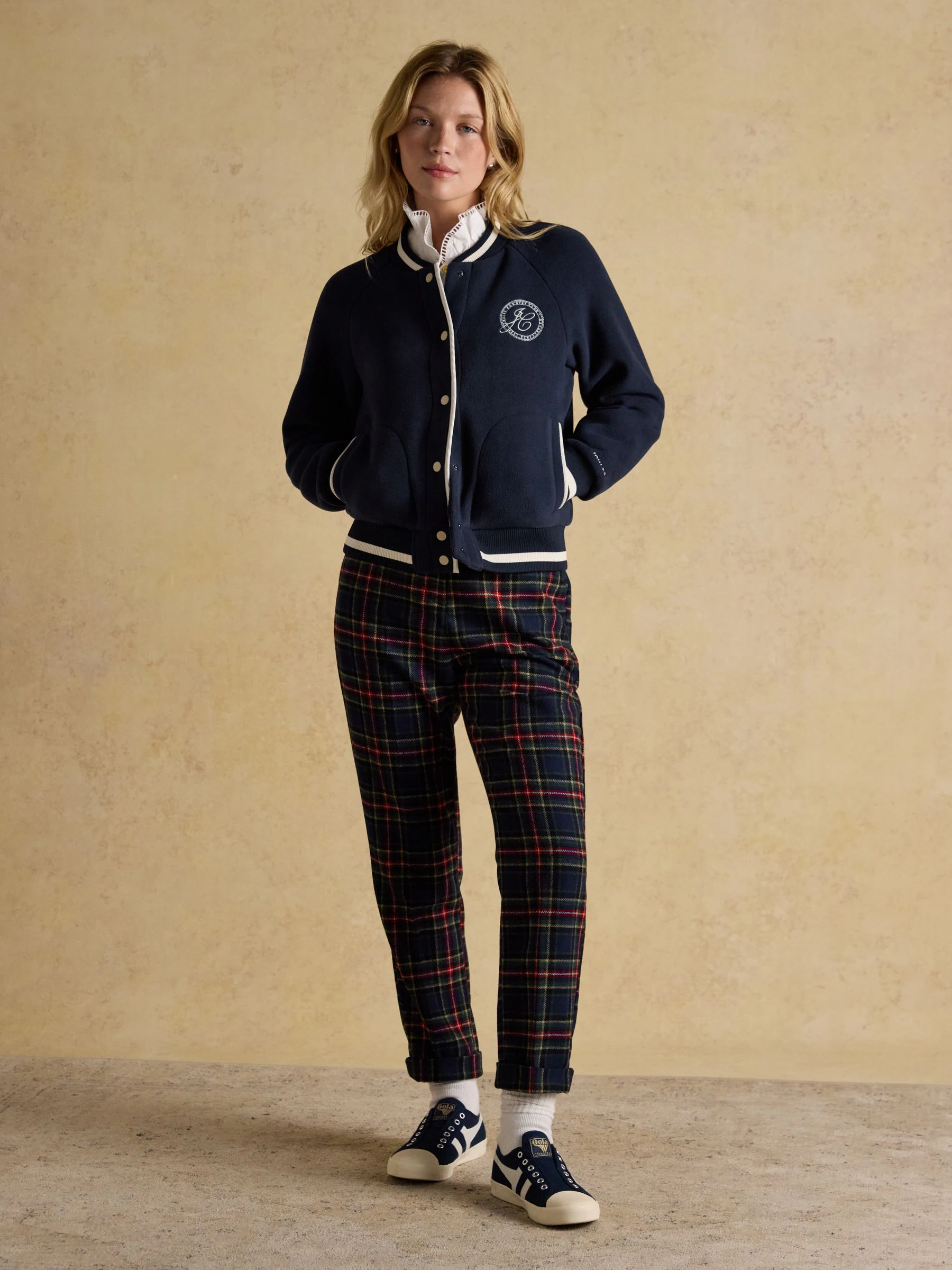 Joules Cora tapered tweed broek