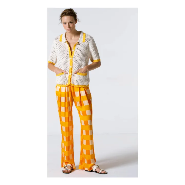 Suzie Winkle Gilet Pongo Yuzu Coton Recyclé | Blanc