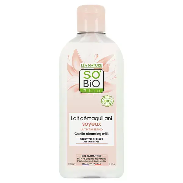So'Bio Étic Leite de Limpeza Orgânico Sedoso de Burra 200ml