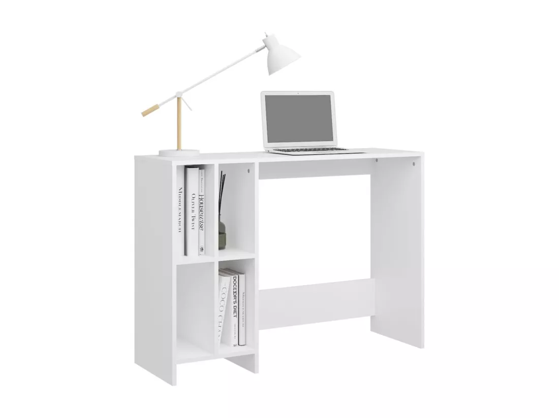 Bureau d'ordinateur portable blanc bois d'ingénierie