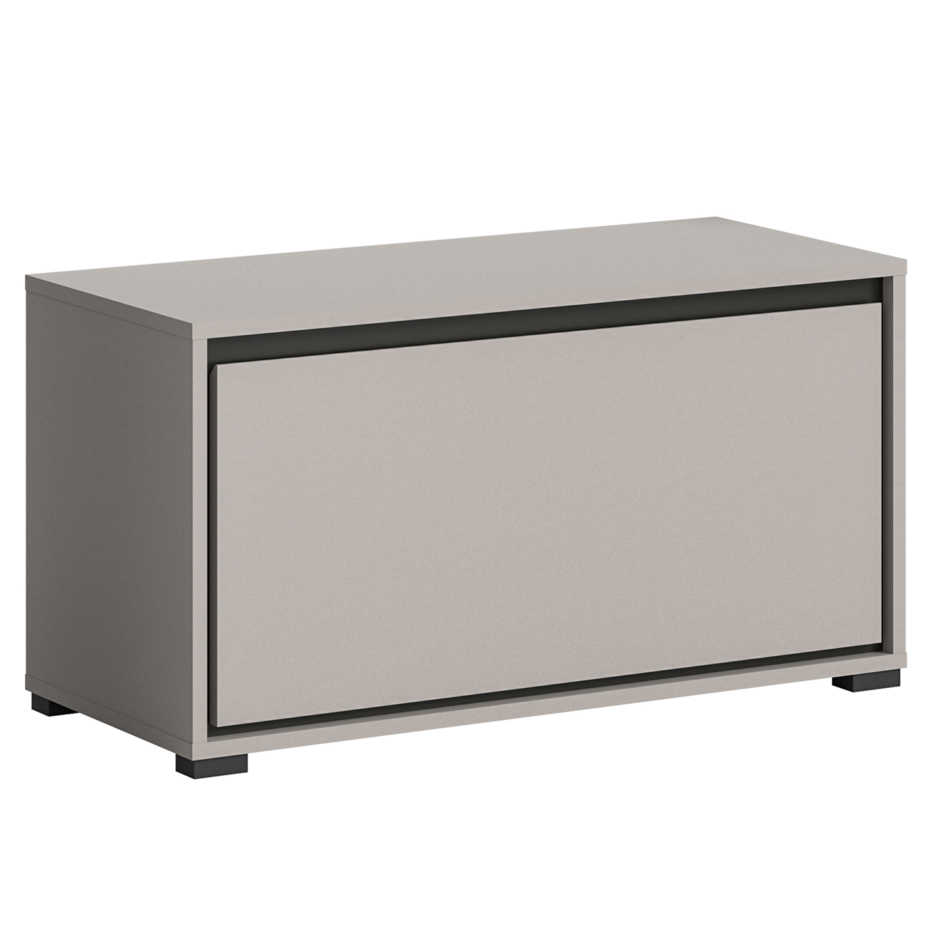 Garderobenbank JARU - grau-schwarz - 85 cm