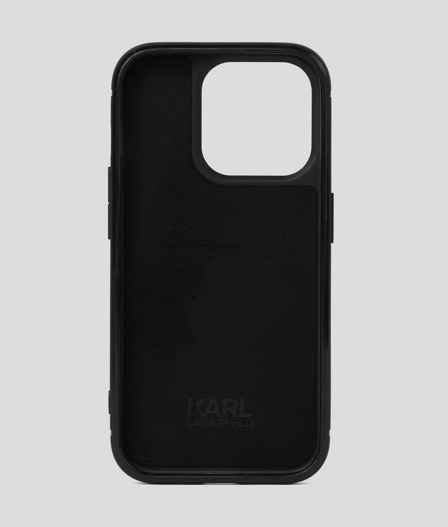 COQUE LOGO KARL AVEC STRASS POUR IPHONE 16 PRO - Argent