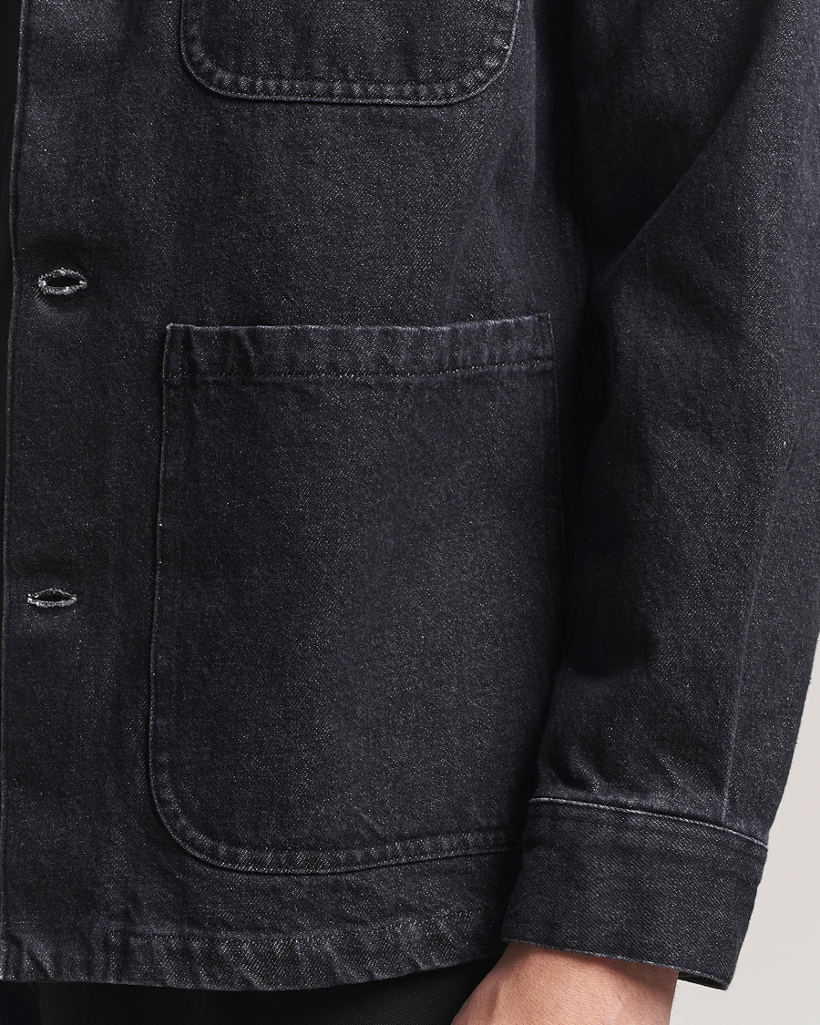 A Day's March Algot Denim Overshirt Washed Black
