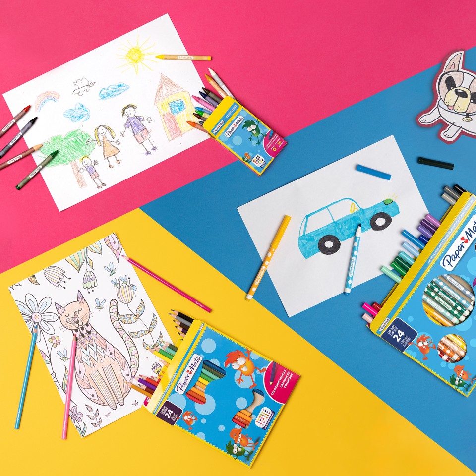 Paper Mate - Børnetusser med filtspids (24 styk)