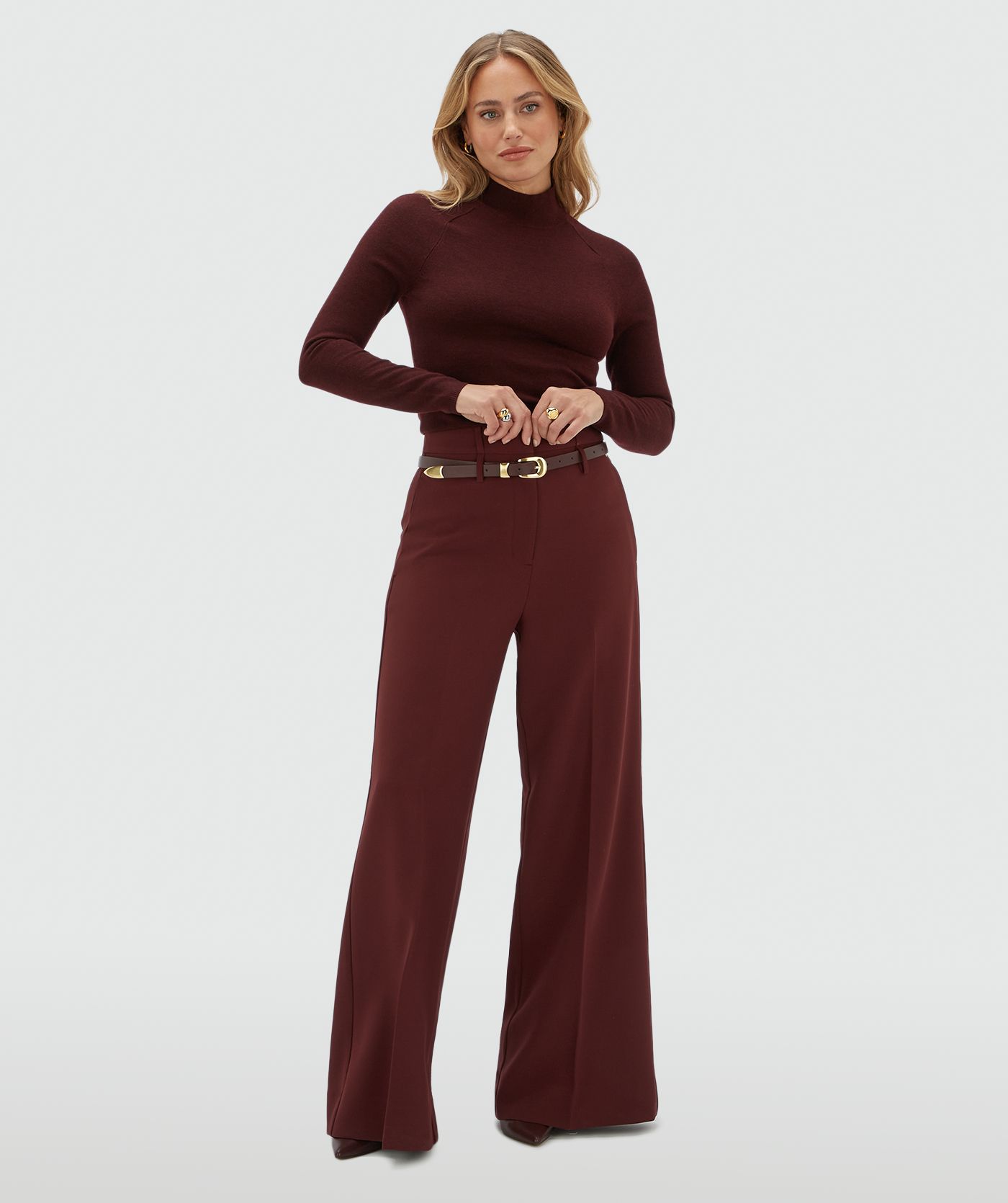 JV-SOFIA fitted coltrui - burgundy