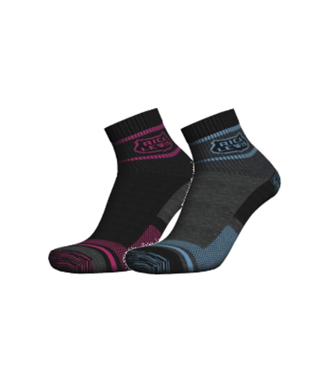 Chaussettes de travail renforcées, lot de 2 ROSE