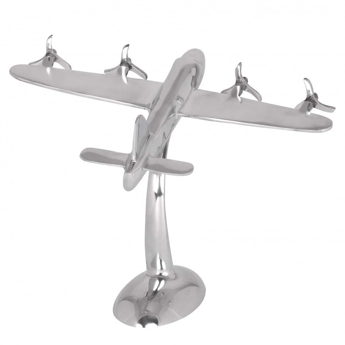 Deko-Flugzeug - silber - Aluminium